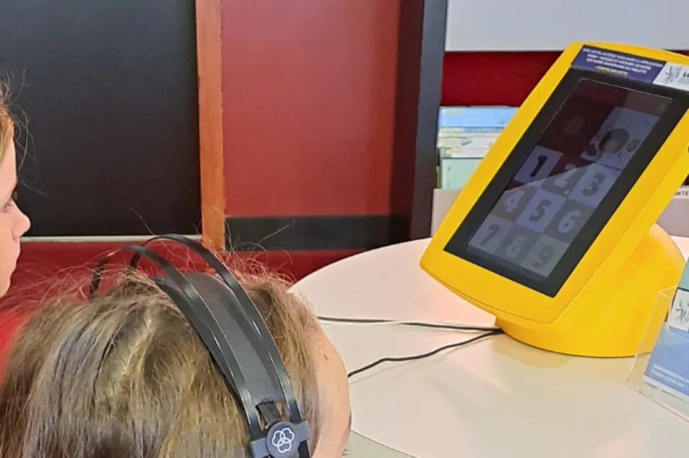 Un coin d’écoute munki à la bibliothèque de Vienne
